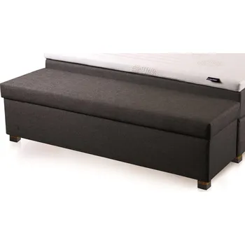 Postel Tropico Otoman Ota Continental Comfort 100 cm, Pure šedá, Select Wenge bříza mořená, nožičky 10 cm