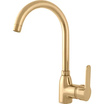 Vodovodní baterie Slezák - RAV Dřezová baterie ZAMBEZI - ZA007.x/4Z, Zlatá lesk Připojovací hadičky - závit: 3/8"