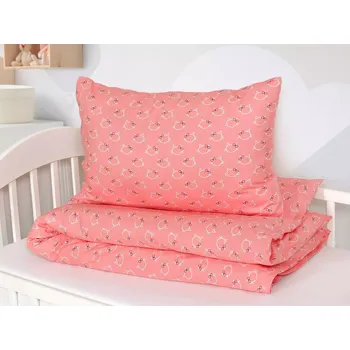 Povlečení Dětské bavlněné povlečení - kočičky na růžové - do postýlky 90x140+40x60