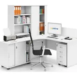 B2B Partner Sestava kancelářského nábytku MIRELLI, typ C, levá, bílá