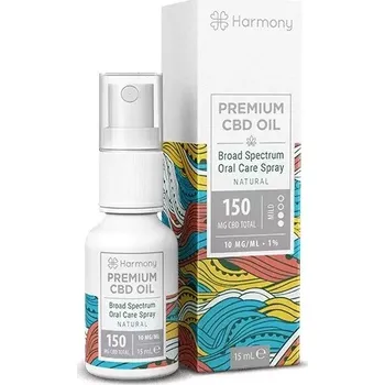 Pleťový krém Harmony CBD olej ve spreji 150 mg, 15 ml, Natural