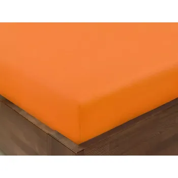 Prostěradlo Bavlněné napínací prostěradlo - oranžové 90x200