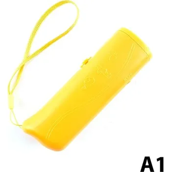 Obojek pro psa Ultrazvukový obojek proti štěkání psů s LED | psí obojek - yellow