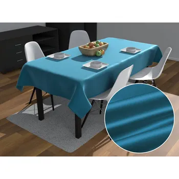 ubrus Saténový obdélníkový ubrus polyesterový Satén LUX-050 Petrolejově modrý 50x100 cm