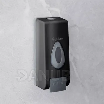 Sada koupelnových doplňků Dávkovač mýdla - s ručním dávkováním - 350 ml - na stěnu - černý