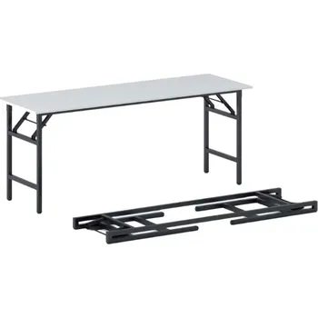 Jednací stůl B2B Partner Konferenční stůl FAST READY, 170x50 cm, černá podnož, bílá