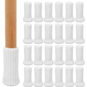 Chránič podlahy Silikonové návleky na židle s protiskluzovými podložkami | 24ks - BÍLÝ