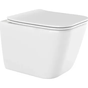 Klozet LaVilla WC mísa závěsná PAROS rimless - set včetně sedátka SLIM softclose CE-90-001-W