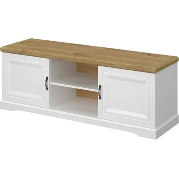 Televizní stolek TV stolek 2d bílý / dub harbor Riva