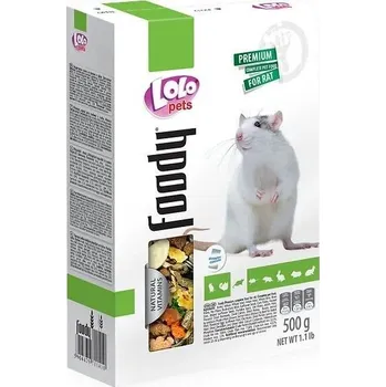 Krmivo pro hlodavce Lolo Pets LOLO Foody kompletní krmivo pro potkany 500 g krabička