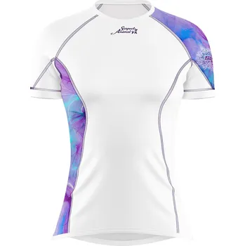 Dámské funkční triko krátký rukáv PURPLE bílá Bamboo Ultra