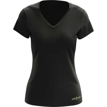 Dámské tričko Dámské funkční tričko SPORTY "V" krátký rukáv černá Bamboo Ultra CLASSIC - Černá / L
