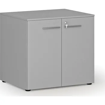 B2B Partner Kancelářská skříň s dveřmi PRIMO GRAY, 800 x 640 x 735 mm, šedá