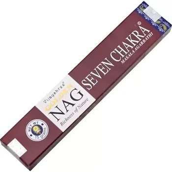 Vonná tyčinka Vijayshree Golden Nag Seven Chakra indické vonné tyčinky 15 g