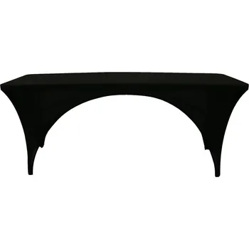Napínací potah TENTino Elastický potah CATERING na skládací stůl 240x76 cm 2x VÝKROJ Barva ubrusu: ČERNÁ / BLACK