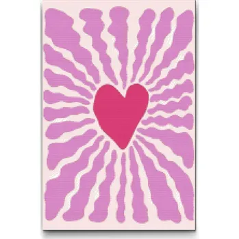 Diamantové malování Diamantové malování - Ornament se srdcem Velikost: 40x60cm, Rámování: Pouze srolované plátno, Diamanty: Čtvercové