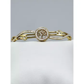 Náramek Ocelový náramek strom ve zlatém provedení 2