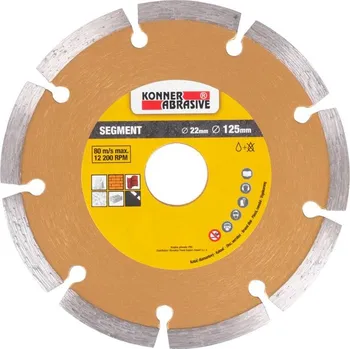 Příslušenství k brusce Kotúč KONNER D71003 125 mm, diamantový, segment