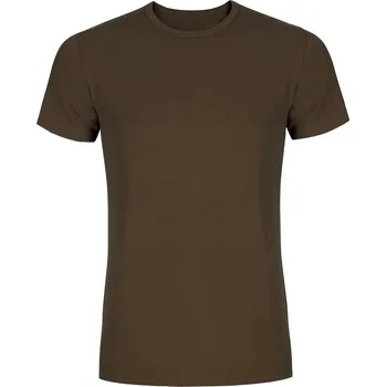 Pánské tričko Bambusové Tričko Classic Hnědé Krátký Rukáv Pánské Velikost: M