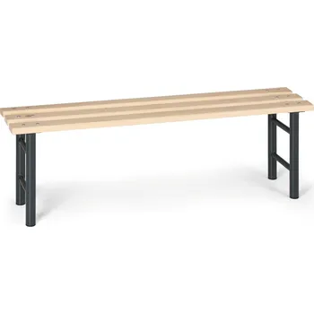 B2B Partner Šatní lavička, sedák - latě, délka 1500 mm, nohy antracit