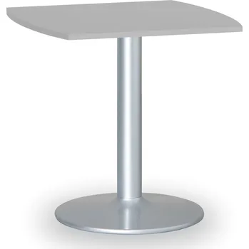 Konferenční stolek B2B Partner Konferenční stolek ZEUS II, 66x66 cm, šedá podnož, šedá