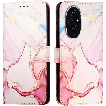 Pouzdro na tablet VSECHNONAMOBIL 79275 ART MARBLE Peněženkový kryt pro Honor 200 ROSE GOLD