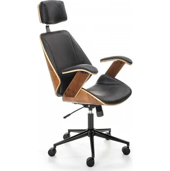Kancelářská otočná židle IGNAZIO — ekokůže, ořech / černá