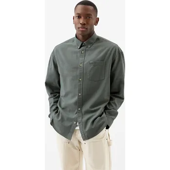 Košile GAP Longsleeve Standard-Fit Oxford Logo Shirt Laurel Wreath Green 17-6 L