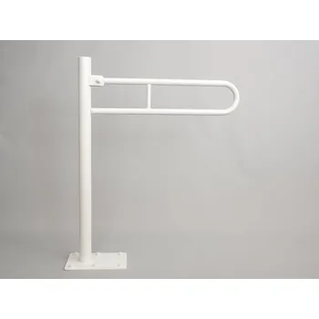 Madlo do koupelny Wela madlo U k WC sklopné podlahové invalidní BÍLÉ PREMIUM domadlo 4002430 Délka: 60 cm, Průměr: 30 mm