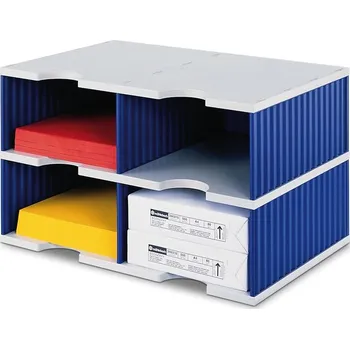 B2B Partner Třídící moduly, 4 široké přihrádky, modrá