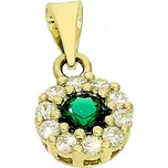 Goldstore Jemný zlatý přívěs smaragd Váha: 1.28 g