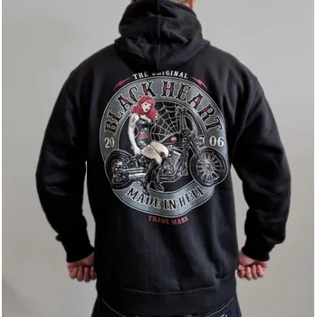 Pánská mikina mikina s kapucí pánské - EMBER - BLACK HEART - 17070 - L