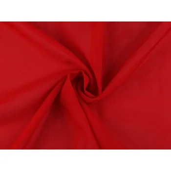 Šifon hladký, barva 9 (1) červená
