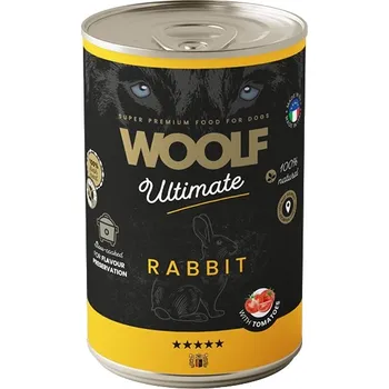 Krmivo pro psa Woolf Ultimate konzerva Rabbit with Tomato 400 g