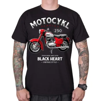 Pánské tričko tričko street pánské - MOTOCYKL PANELKA - BLACK HEART - 13104 - XXL