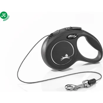 Vodítko pro psa flexi New Classic Cord (lanko), velikost XS, černá