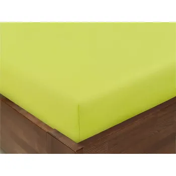 Prostěradlo Bavlněné napínací prostěradlo - pistáciové 90x200