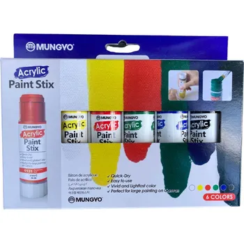 Speciální výtvarná barva Sada akrylových tyčinek Mungyo