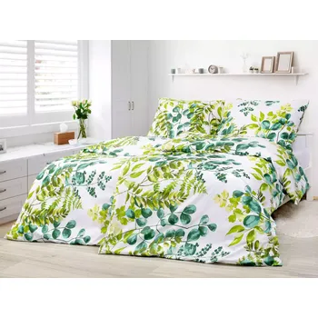 Povlečení Bavlněné povlečení - eukalyptus-140x20+70x90
