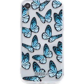 Pouzdro na mobilní telefon Kryt BABACO pro Apple iPhone Xr - gumový - modří motýli