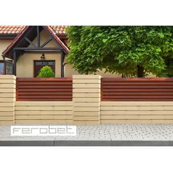 plotová tvarovka FEROBET Plotová tvárnice sloupková LINUS - 60*30*10cm - Standard Smetanová