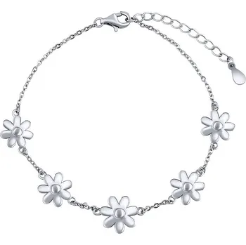 Náramek Stříbrný náramek s květinami Locika