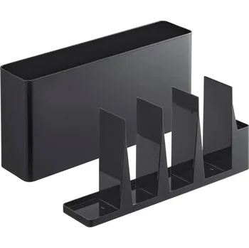 Příborník do zásuvky Černý kovový kuchyňský stojan Yamazaki Tower 30 x 6,8 cm