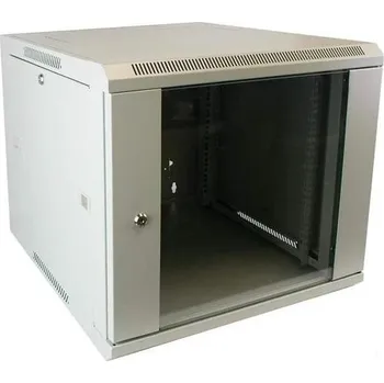 Rozvaděč WS.6412.G - nástěnný, rozložený, 12U, 600 x 450, skleněné dveře