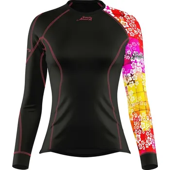 Dámské funkční triko s dlouhým rukávem CANDY černá Bamboo Thermo - Růžová / M