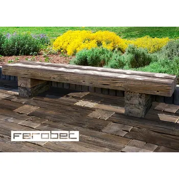 Zahradní lavice FEROBET Staré Dřevo Lavice trám 125 - 125*50*45 - Natur reliéfní