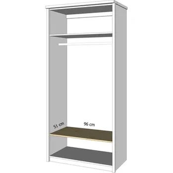 Šatní skříň Gazel Enna police do šatní skříně SMRK