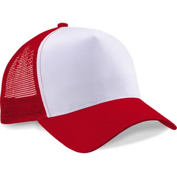 Kšiltovka Beechfield Čepice se síťkou Snapback Trucker Velikost: uni, Barva: červená-bílá