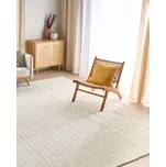 Koberec béžový vlněný 300 x 400 cm s abstraktním vzorem obývací pokoj ložnice moderní minimalistický design Beliani