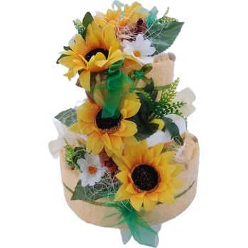 Veratex Textilní dort třípatrový - slunečnice